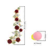 Shimmering Waterfall Cluster Earrings