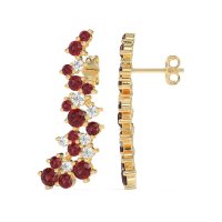 Shimmering Waterfall Cluster Earrings