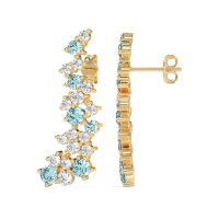 Shimmering Waterfall Cluster Earrings