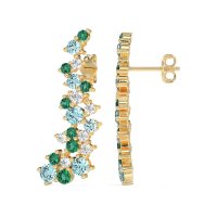 Shimmering Waterfall Cluster Earrings