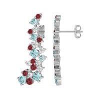 Shimmering Waterfall Cluster Earrings