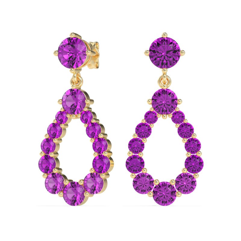 Open Pear Dangling Drop Earrings