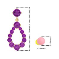 Open Pear Dangling Drop Earrings