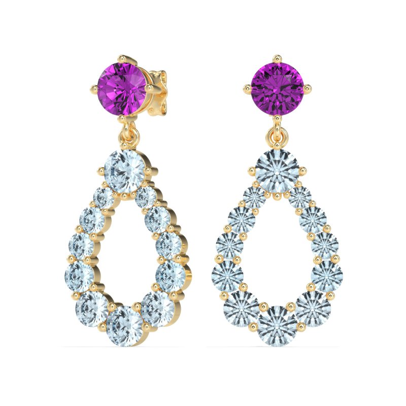 Open Pear Dangling Drop Earrings