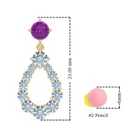 Open Pear Dangling Drop Earrings