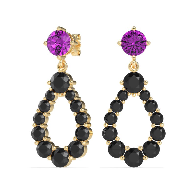 Open Pear Dangling Drop Earrings
