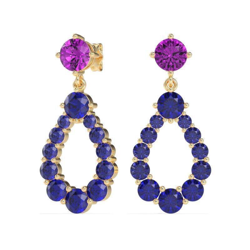 Open Pear Dangling Drop Earrings