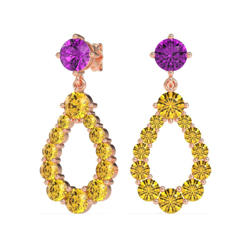 Open Pear Dangling Drop Earrings
