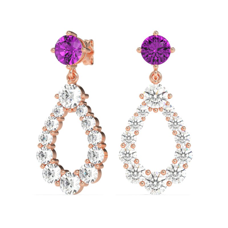 Open Pear Dangling Drop Earrings