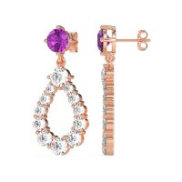 Open Pear Dangling Drop Earrings