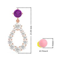 Open Pear Dangling Drop Earrings