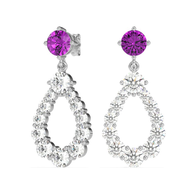 Open Pear Dangling Drop Earrings