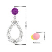 Open Pear Dangling Drop Earrings