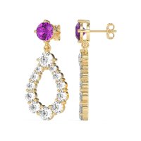 Open Pear Dangling Drop Earrings