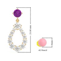 Open Pear Dangling Drop Earrings