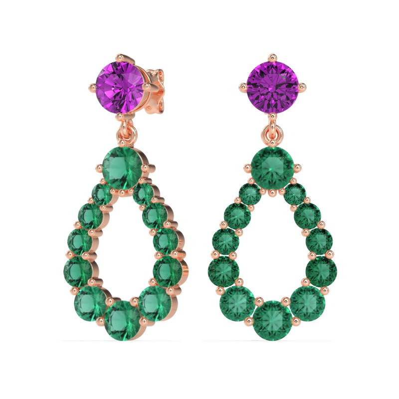 Open Pear Dangling Drop Earrings