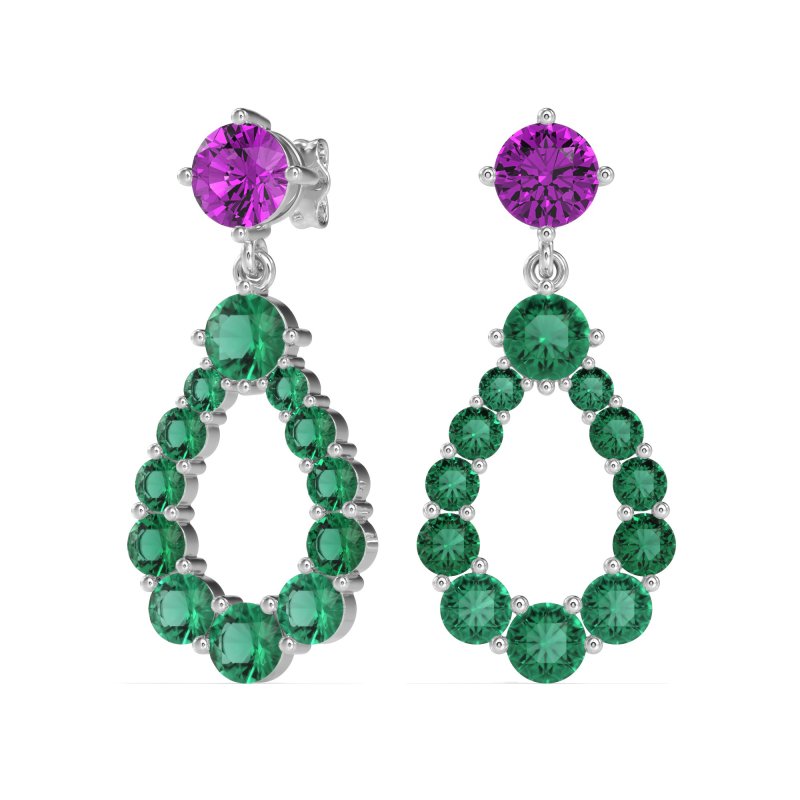Open Pear Dangling Drop Earrings