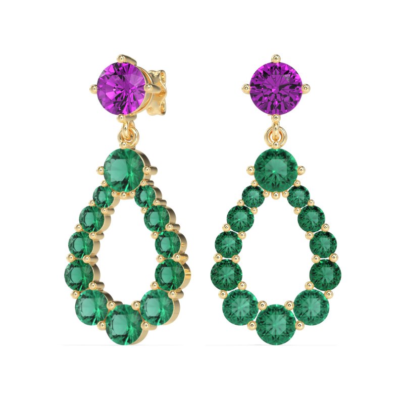 Open Pear Dangling Drop Earrings