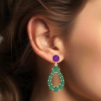 Open Pear Dangling Drop Earrings