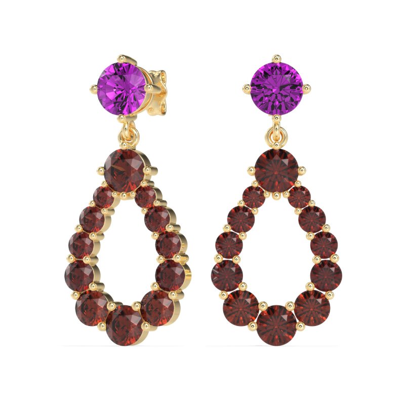 Open Pear Dangling Drop Earrings