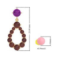 Open Pear Dangling Drop Earrings