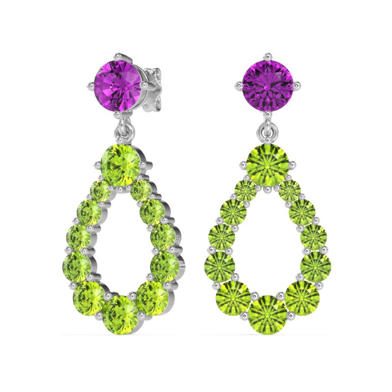 Open Pear Dangling Drop Earrings