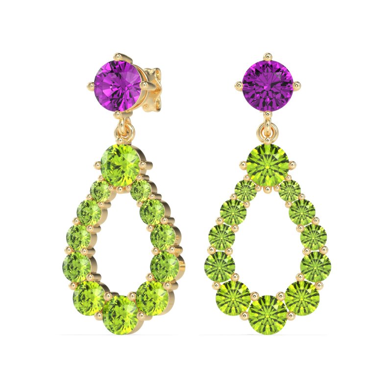 Open Pear Dangling Drop Earrings