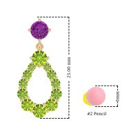 Open Pear Dangling Drop Earrings