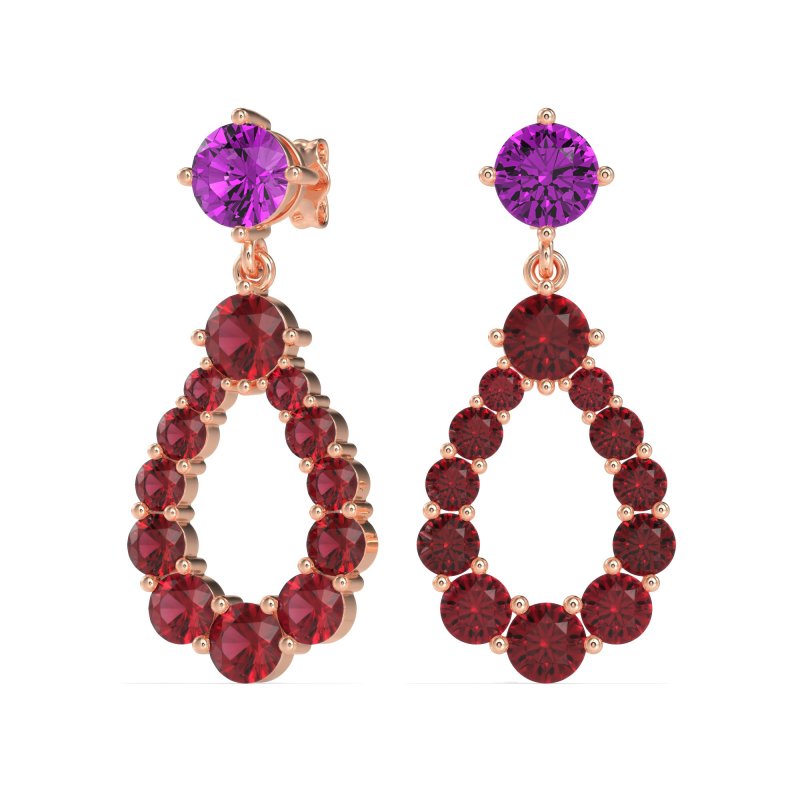 Open Pear Dangling Drop Earrings