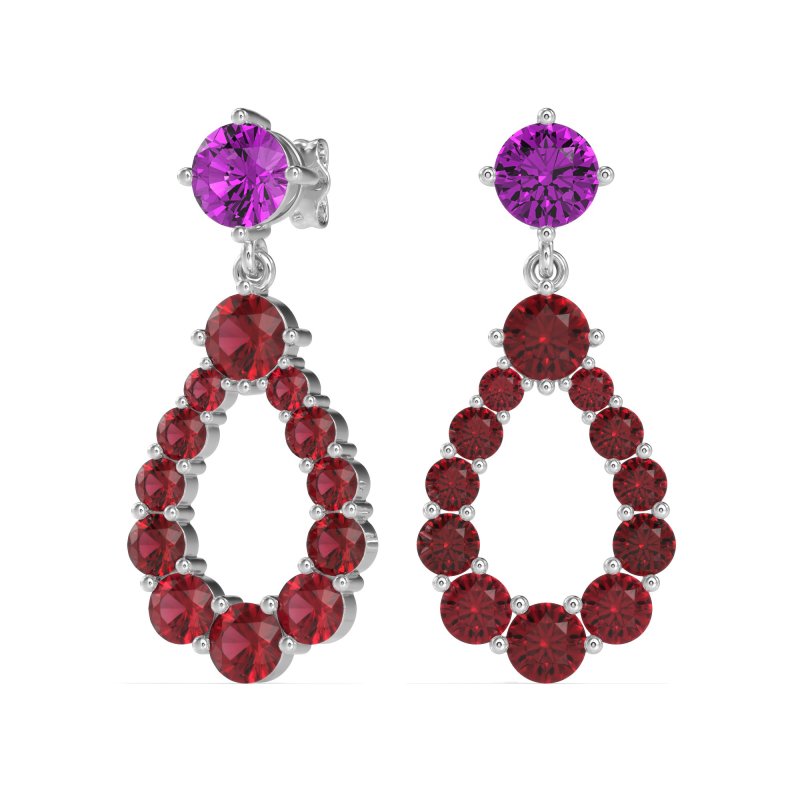 Open Pear Dangling Drop Earrings