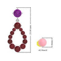 Open Pear Dangling Drop Earrings