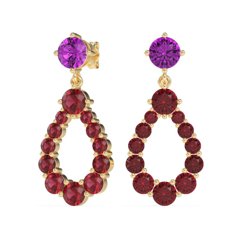 Open Pear Dangling Drop Earrings