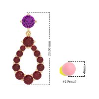 Open Pear Dangling Drop Earrings