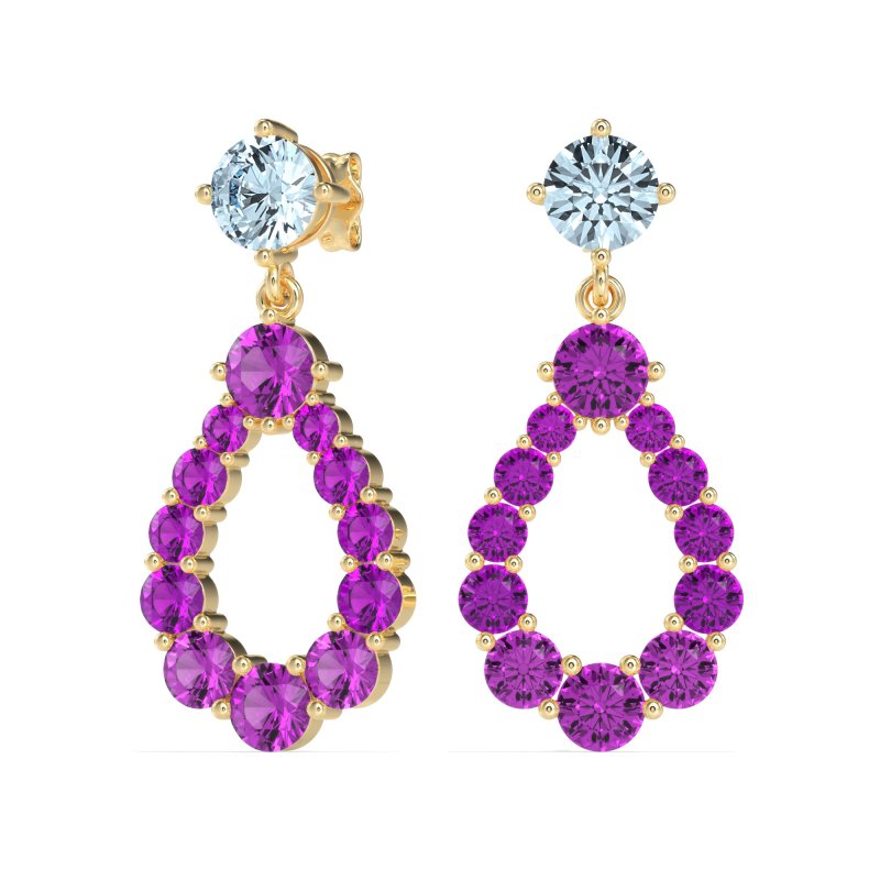 Open Pear Dangling Drop Earrings