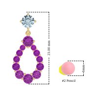 Open Pear Dangling Drop Earrings