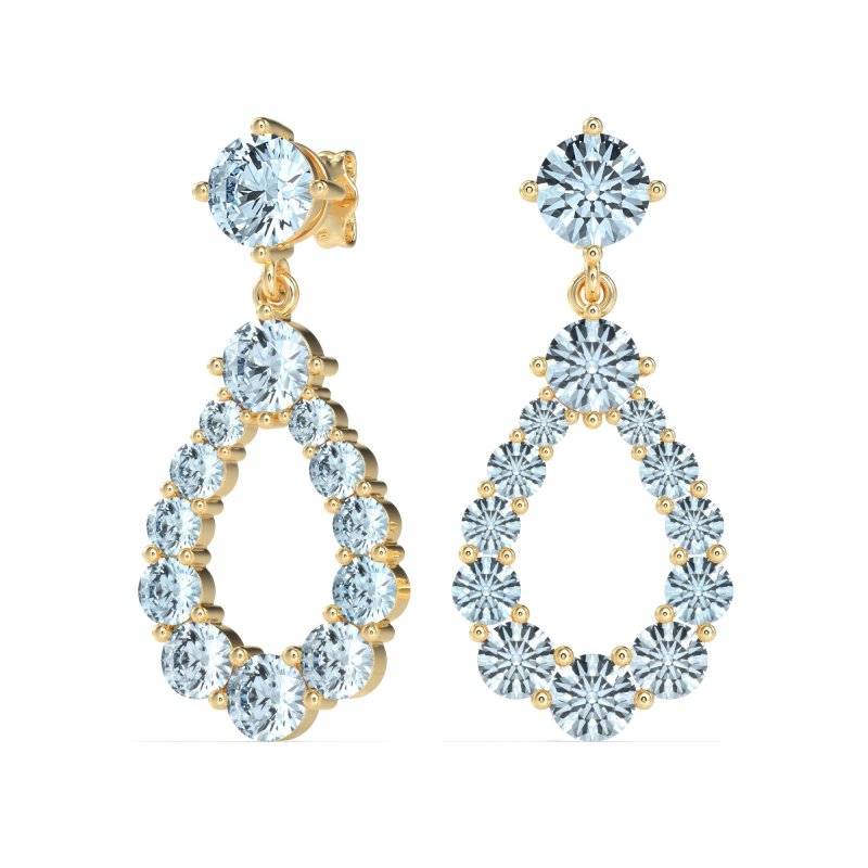 Open Pear Dangling Drop Earrings