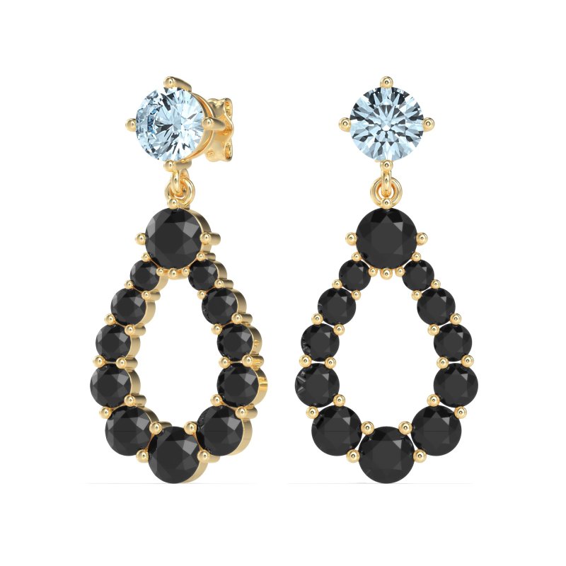 Open Pear Dangling Drop Earrings