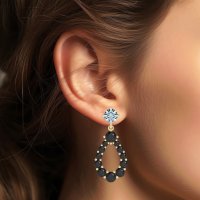 Open Pear Dangling Drop Earrings