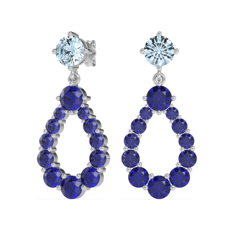 Open Pear Dangling Drop Earrings