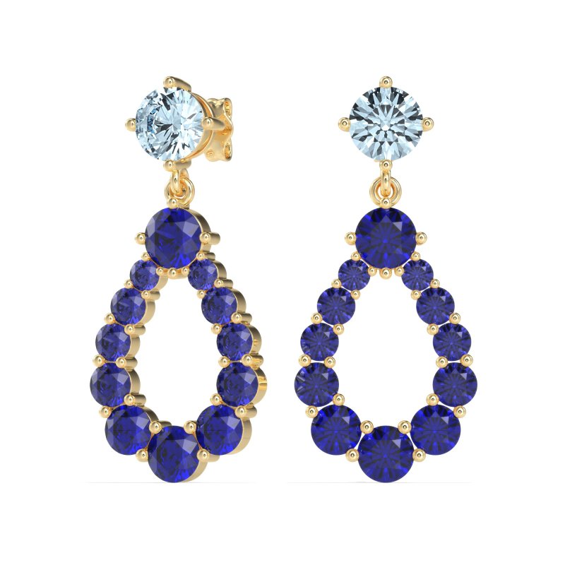 Open Pear Dangling Drop Earrings
