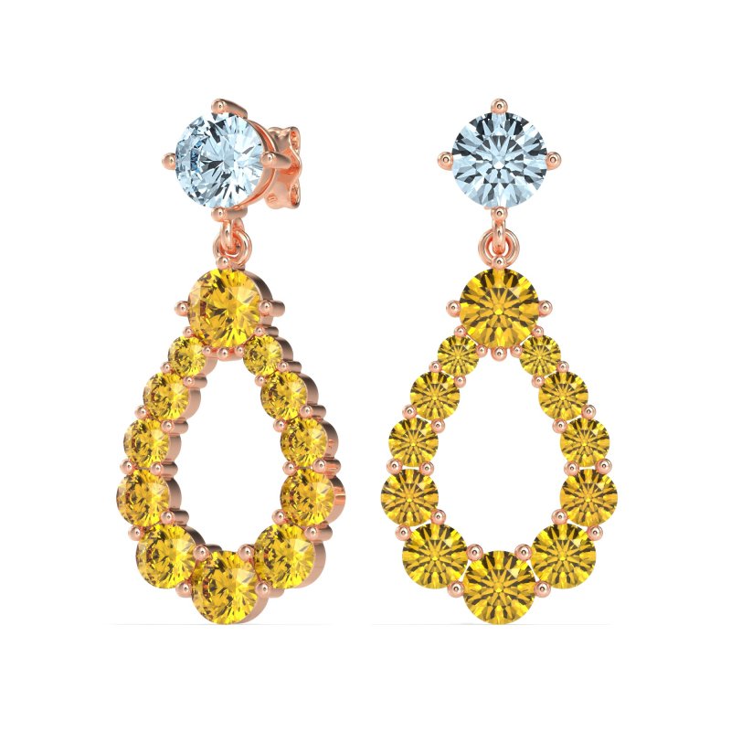 Open Pear Dangling Drop Earrings