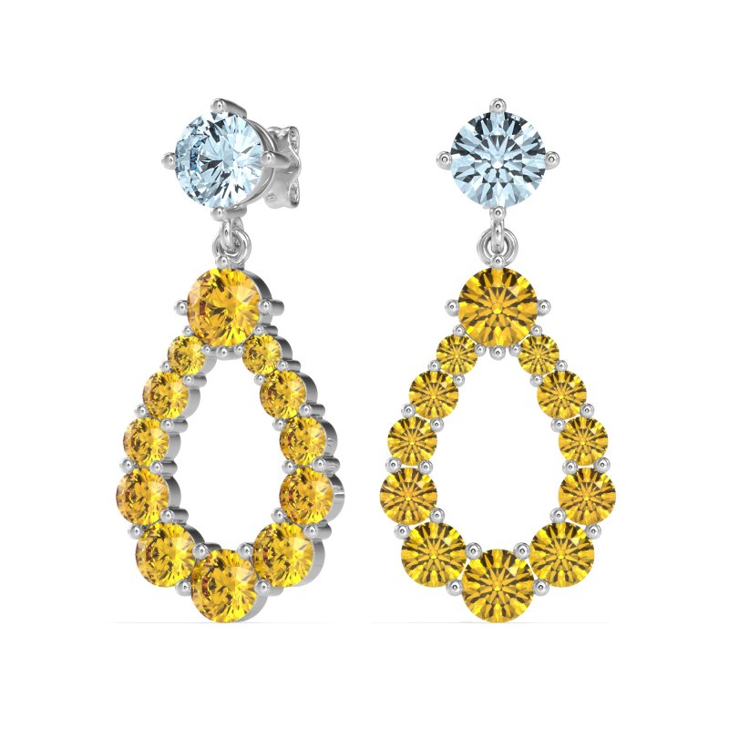 Open Pear Dangling Drop Earrings