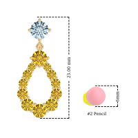Open Pear Dangling Drop Earrings