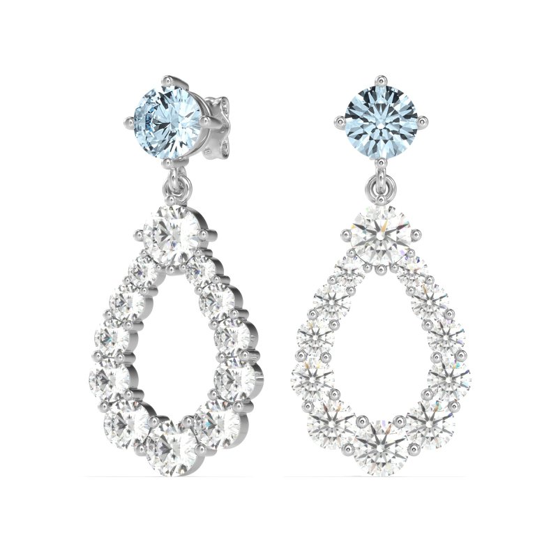 Open Pear Dangling Drop Earrings