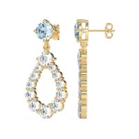 Open Pear Dangling Drop Earrings