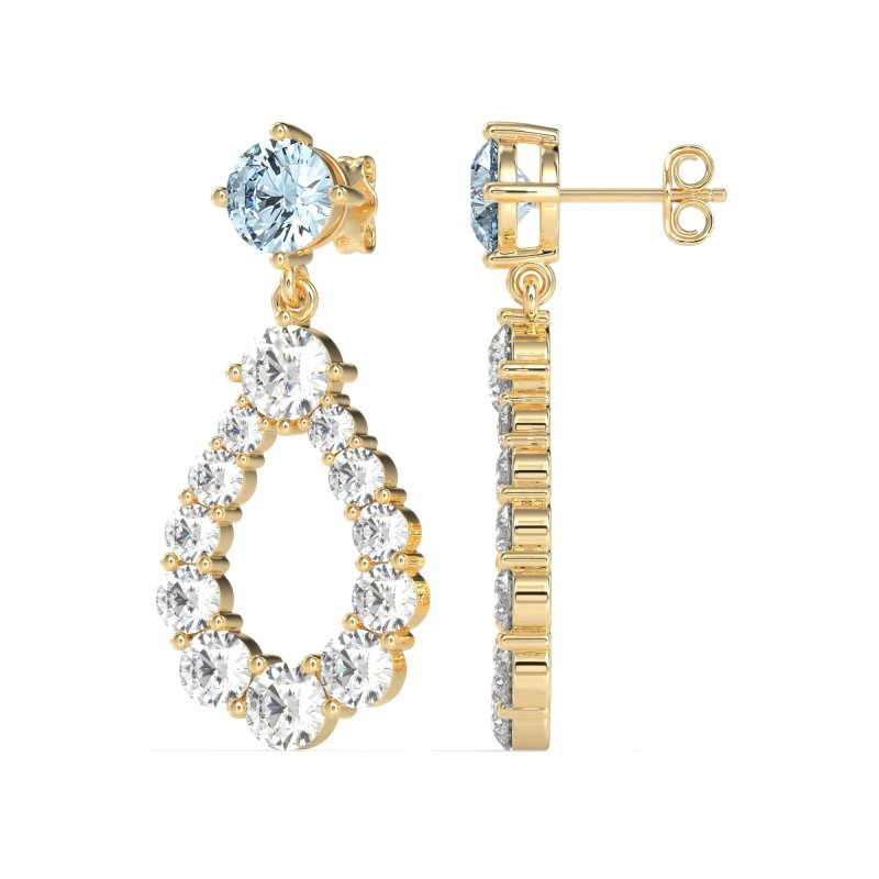 Open Pear Dangling Drop Earrings