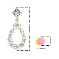 Open Pear Dangling Drop Earrings