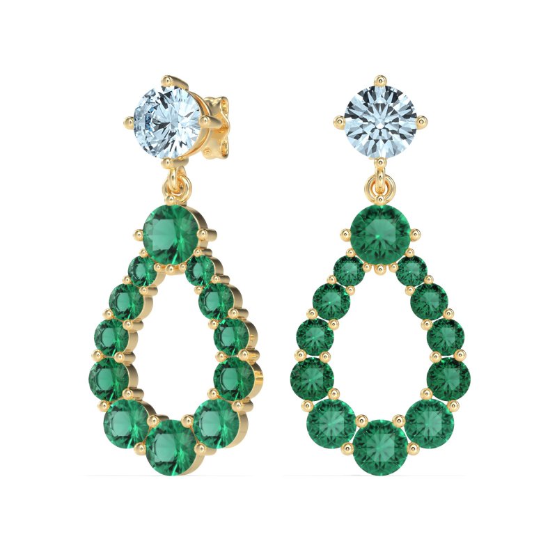 Open Pear Dangling Drop Earrings