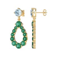 Open Pear Dangling Drop Earrings