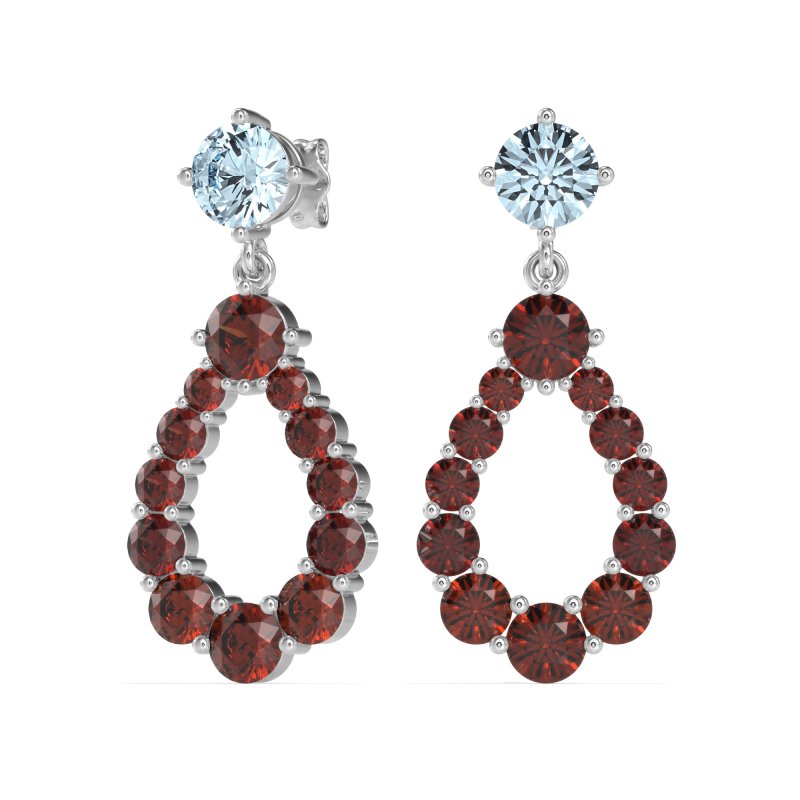Open Pear Dangling Drop Earrings